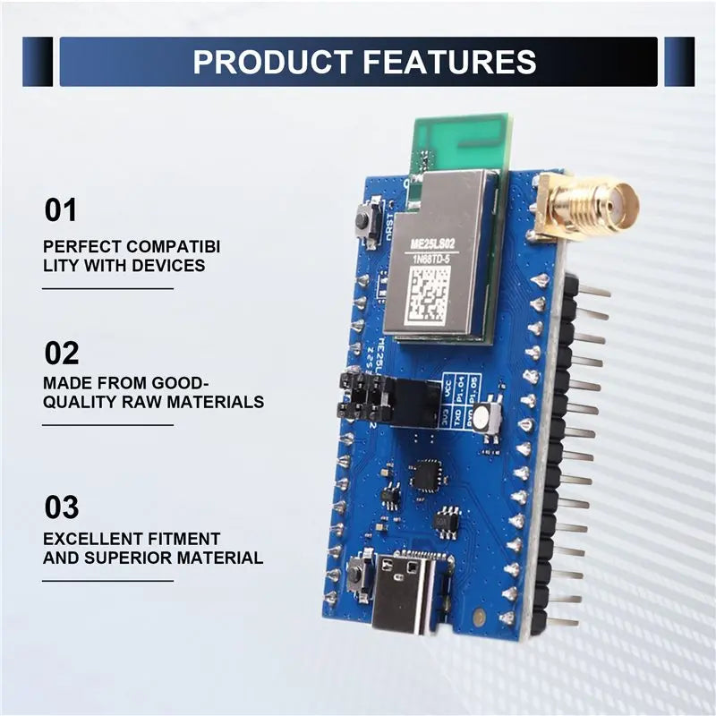 FEDI-BLE 6.0 Lorawan Combo RF Module MX25LE02 LLCC68 NRF54L15 PCB Antenna Uart Wireless & RF Lora Module