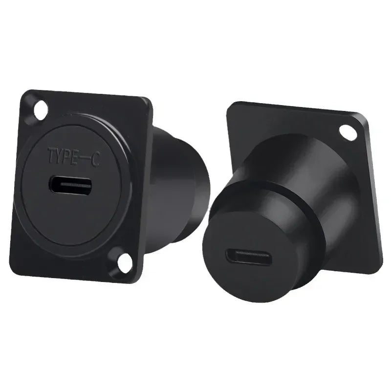 1pc Metal Round/D Type Module RJ45 CAT6&USB 2.0/3.0&Type C&HDMI-Jack Socket Through Network Panel Mounting Electronic Connector