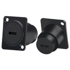 1pc Metal Round/D Type Module RJ45 CAT6&USB 2.0/3.0&Type C&HDMI-Jack Socket Through Network Panel Mounting Electronic Connector