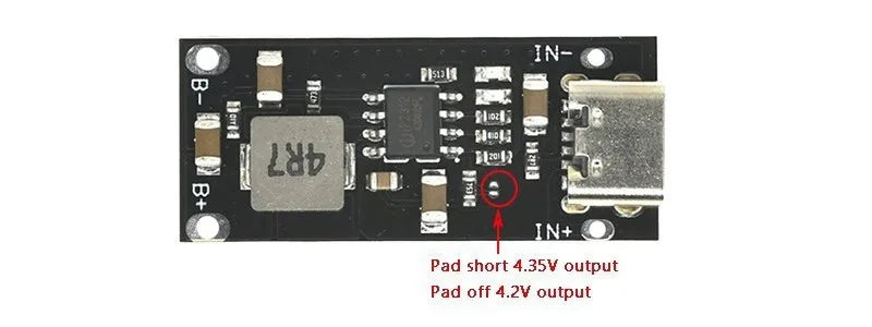 XZG Type C USB Input High Current 3A Polymer Ternary Lithium Battery Quick Fast Charging Board IP2312 CC/CV Mode 5V To 4.2V 1-20