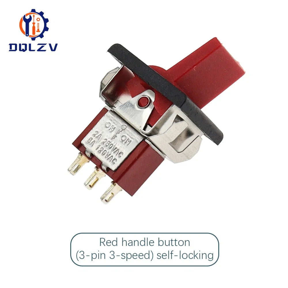 SPDT DPDT Reset Latching Toggle Switch RLS-102 5A 125V 3A 250 AC Mini 3 6PIN ON-ON ON-OFF-ON Rocker Switch Lights Motors
