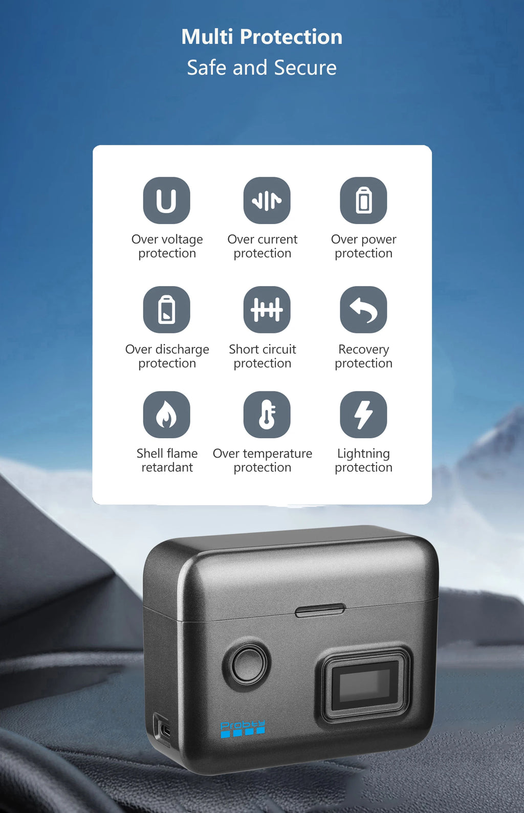 Probty EN-EL25 Portable Fast Charger With Smart Digital Display for Nikon Z50 II, Z50, Z30, Z fc,Camera