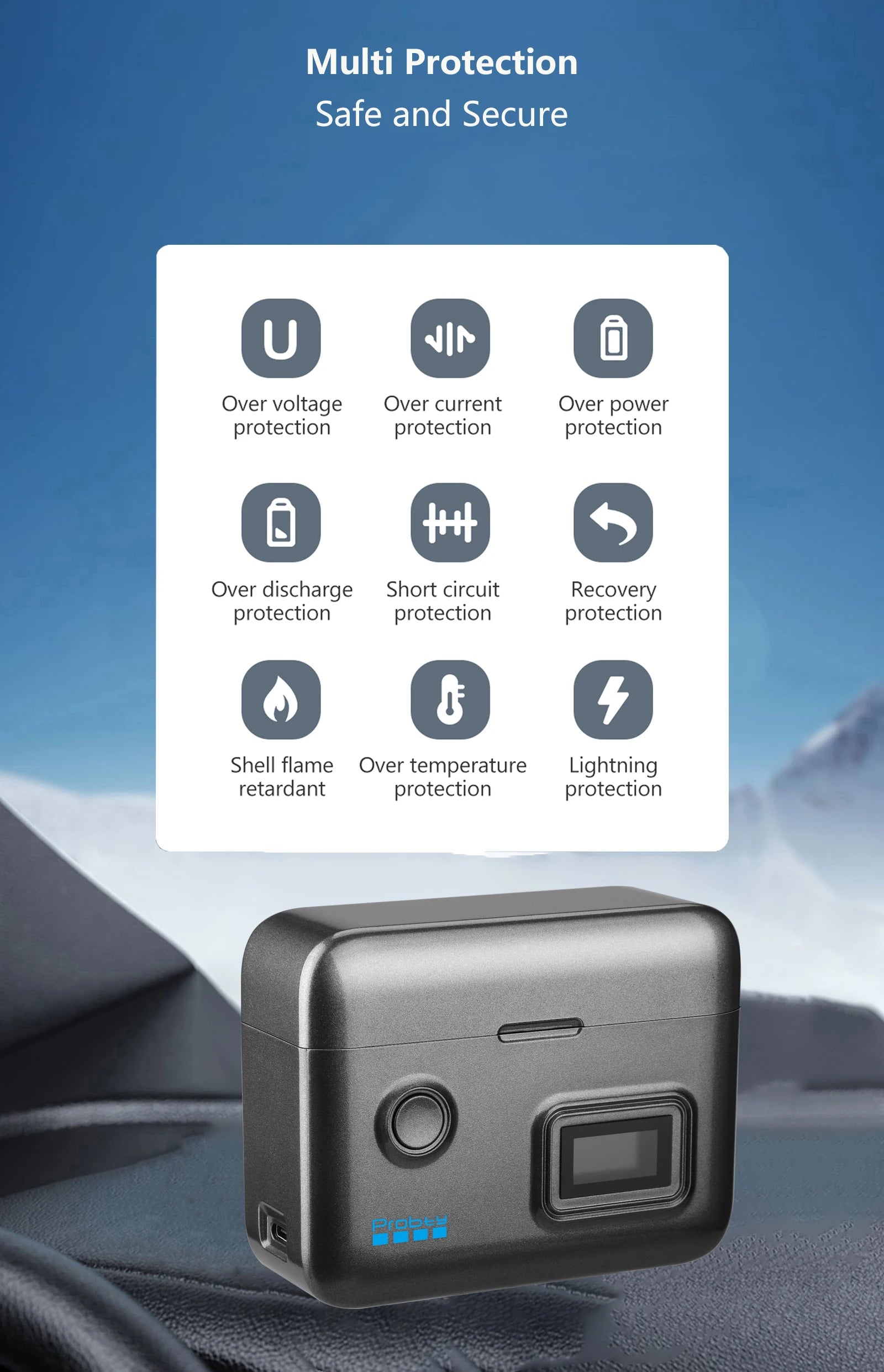 Probty EN-EL25 Portable Fast Charger With Smart Digital Display for Nikon Z50 II, Z50, Z30, Z fc,Camera