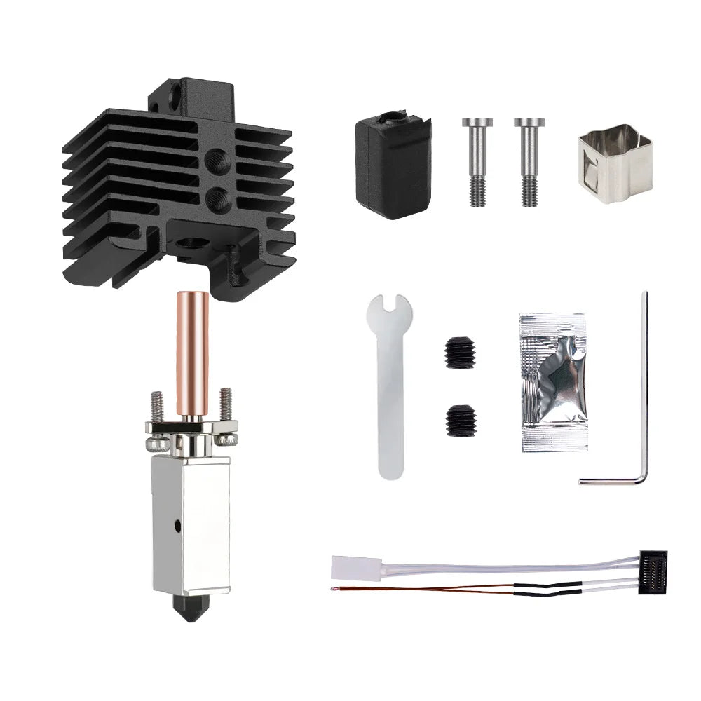 Upgrades V2.0 For Bambu Lab P1P Hotend Kit Bi Metal Throat For Bamboo X1C Hot End X1 Nozzle P1S Thermistor Hardened Steel Nozzle