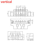 20/50PCS JST1.25 SMD SMT 1.25MM Pitch Male Pin Header Vertical/ Horizontal connector 2P/3P/4P/5P/6P/7P/8P/10P For PCB Board
