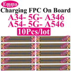 10pcs Original Charging Port FPC Connector For Samsung A04 A05 A14 A15 A24 A25 A34 A35 A52 A53 A54 A55 Mainboard Flex Clip