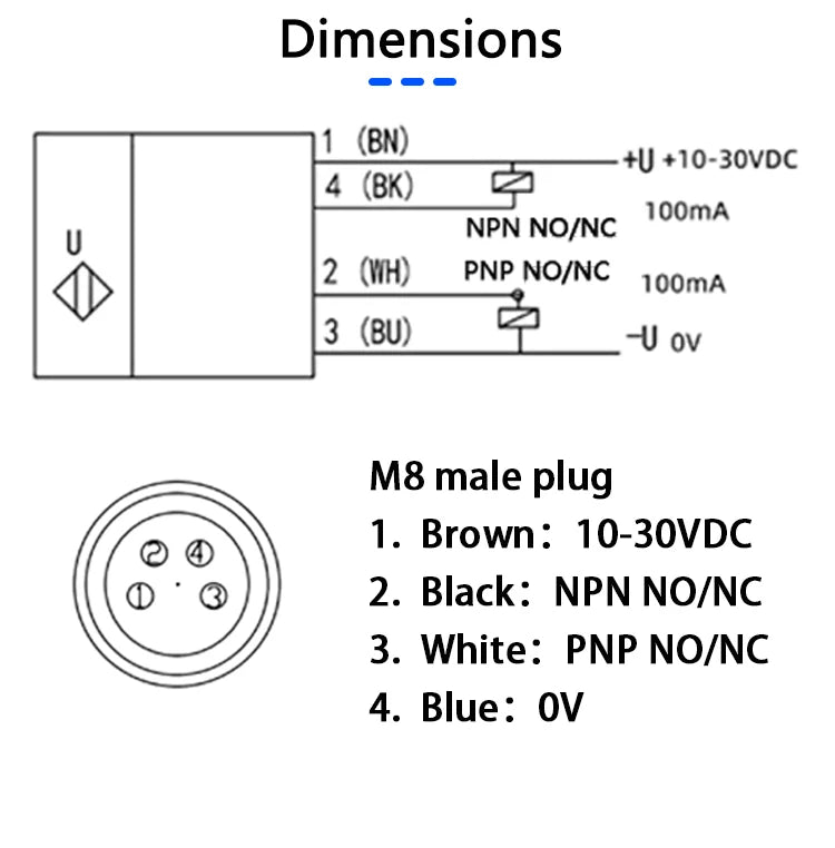 FGU07-100S Capacitive Detection Transparent Label Sensor Switch for Marking Eye in Labeling Machine