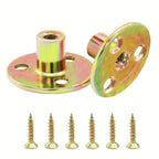 Iron Plate Nut Three-hole Flange Nuts M6 M8 M10 Coupling Thread Furniture Fastener Lock Sofa Furniture Accessory Fastener T Nuts