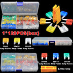 100/120pcs Car Blade Fuses Assortment Kit, Automotive Replacement Fuses Low Profile Mini Blade Fuses for Car Boat Truck