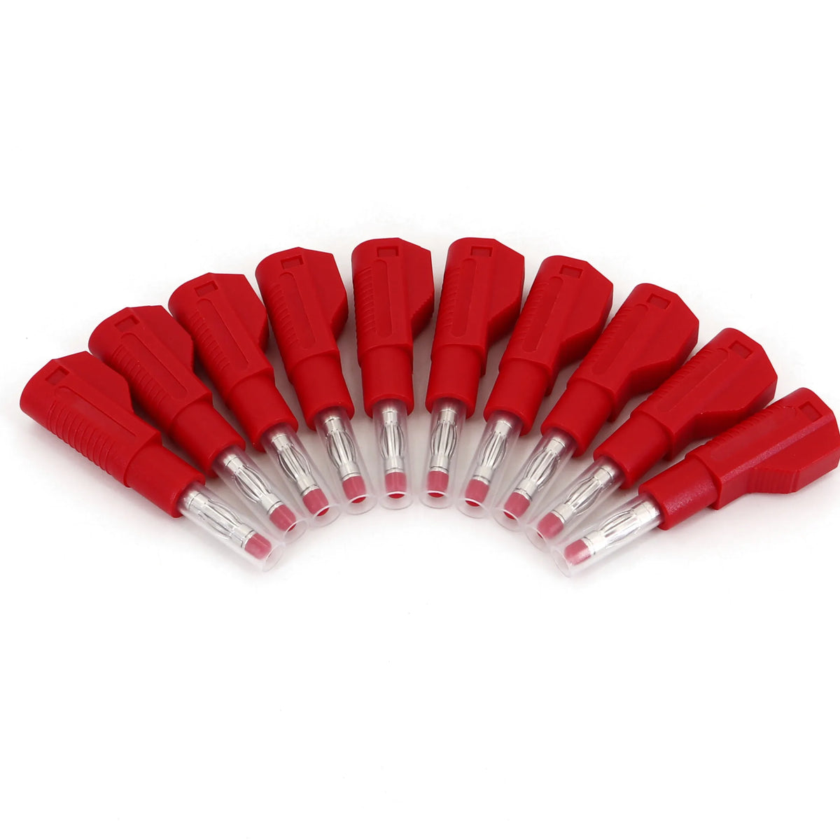 10Pcs 4mm Male Banana Plug Retractable Tube Stackable Solder Connector