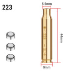 Red Dot Laser Brass Boresighter CAL .223/5.56/9mm/308/7.62/.45/30-06 Cartridge Boresight for Rifle Scope Hunting Gun Accessories