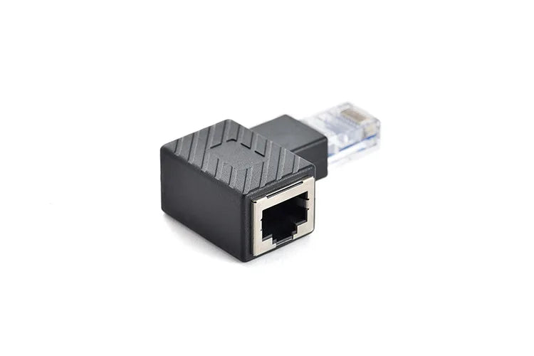 Up Down Left Right Angle Ethernet Adapter 90 Degree and 270 Degree RJ45 8P8C Ethernet Female To 8P8C Male Adapter