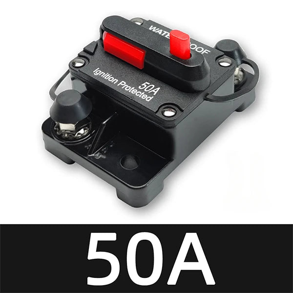 20A to 300A 12V-48V Circuit Breaker Power Protect Fuse Trolling with Manual Reset Waterproof Car Boat Manual 30A 80A 100A 300A