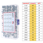 16V 25V 35V 50V 0.1uF to 2200uF DIP SMD Aluminum Electrolytic Capacitors Assortment Kit Set