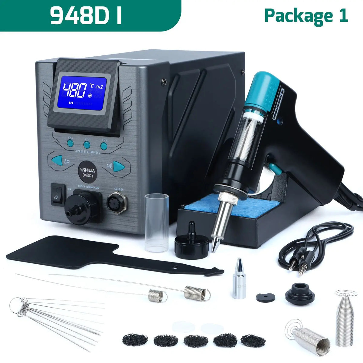 YIHUA 948D-I 110W High Power Desoldering Station With Tin Suction Gun PCB Welding Tools Vacuum Pump Sucker