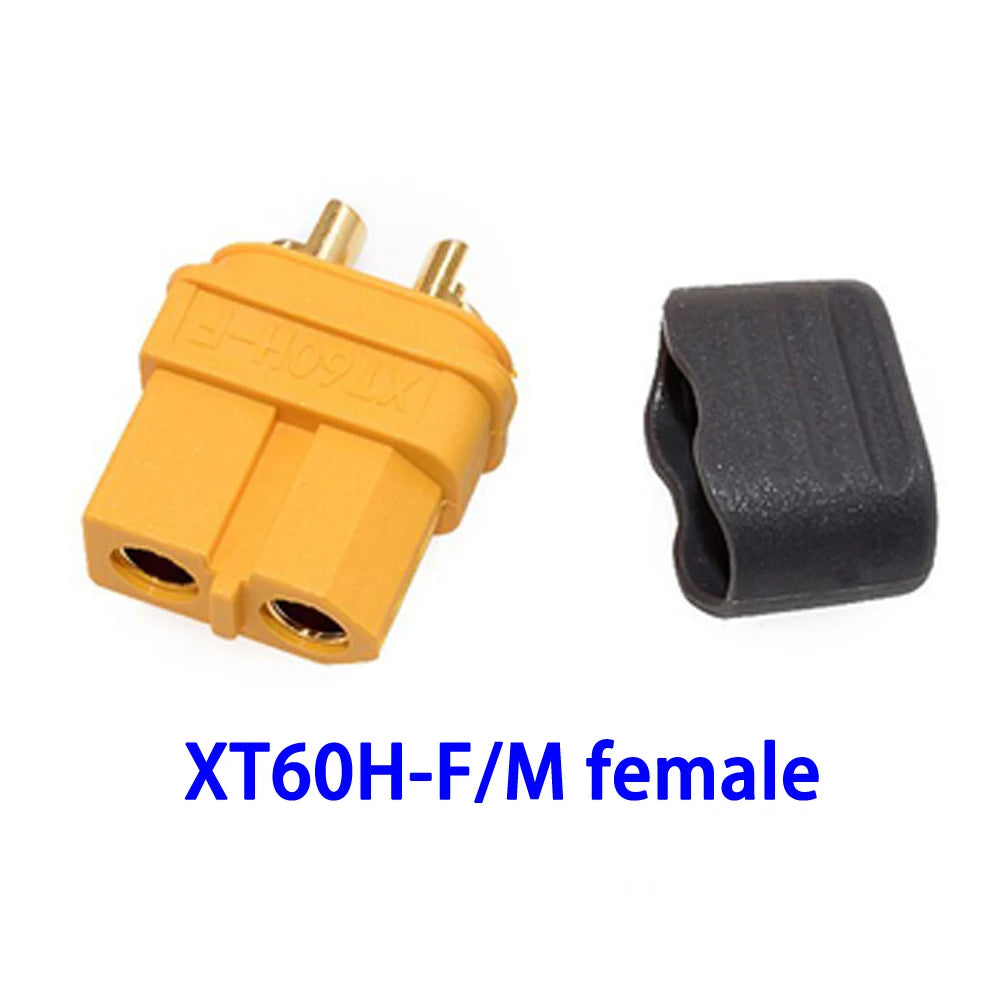 MR60 MR 60 Fireproof Female Male Three-core Connector With Sheath 3.5mm Brass Gold Plated For Lipo ESC RC Model