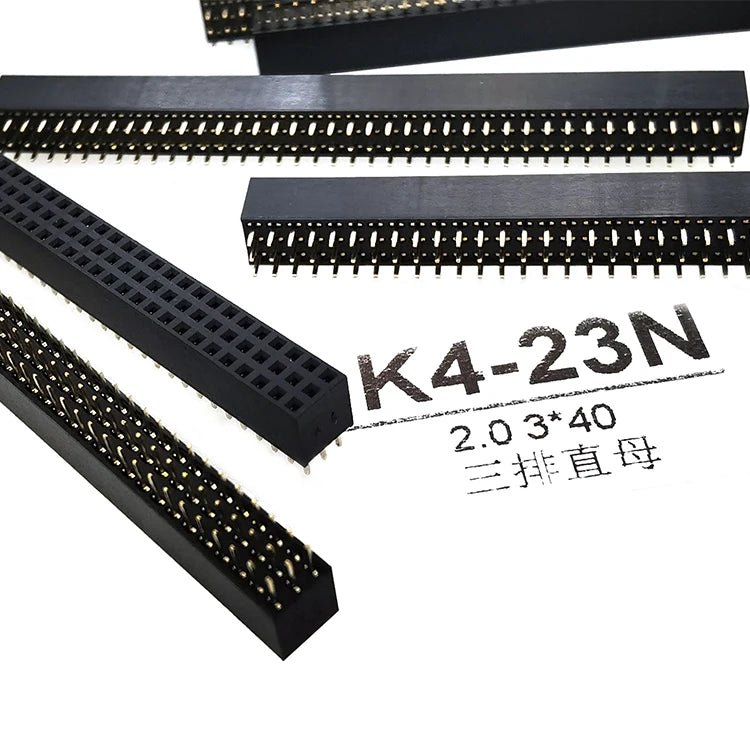 5pcs 2.0mm 3*40P Triple Row Straight 90D Right Angle R/A Breakaway Rohs Gold PCB Male Female Pin Header Connector 3x40pin