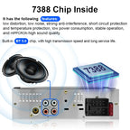 Car Radio 1 Din MP3 Player FM Audio Music USB SD Digital Bluetooth with In Dash Slot AUX Input