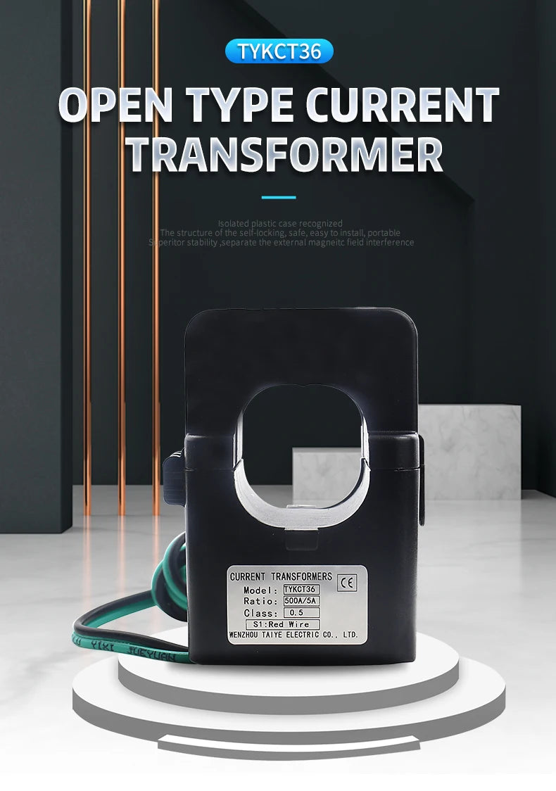 3PCS Split Core Current Transformer KCT-36 Current Sensor 100A 200A 250A 300A 400A 500A 600A Mini Current Transformer CTs
