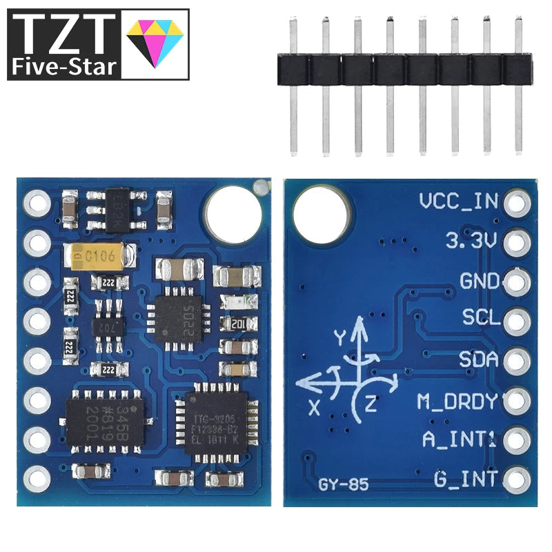 GREATZT GY-85 BMP085 Sensor Modules 9 Axis Sensor Module (ITG3205 +ADXL345 + QMC5883L) ,6DOF 9DOF IMU Sensor