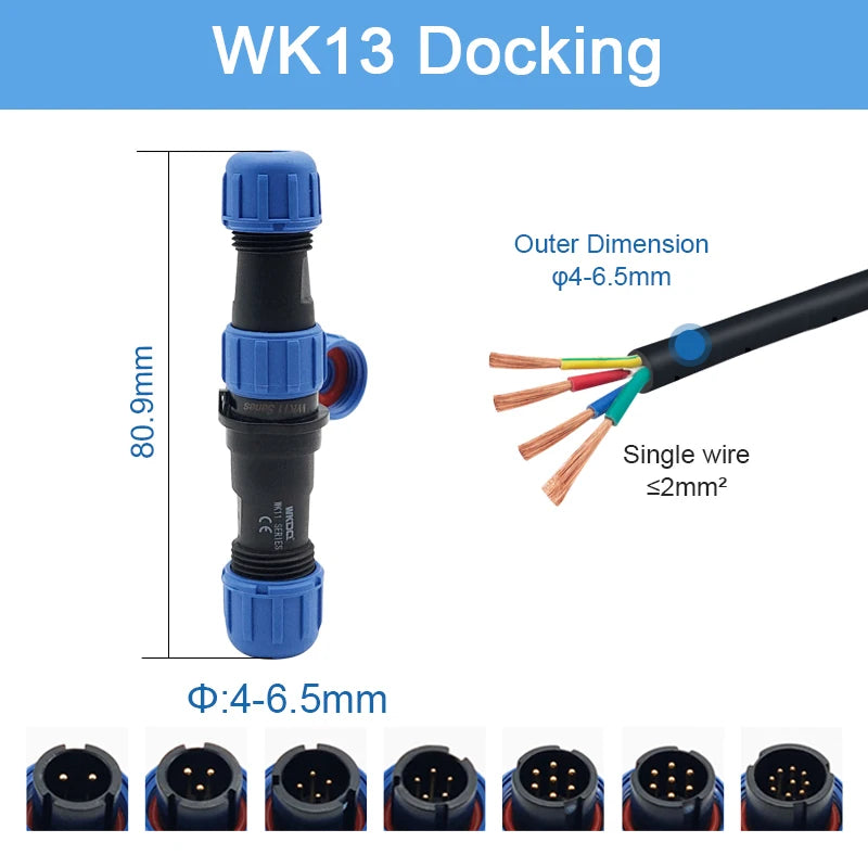 SP11 Tin Soldering Waterproof Connector IP68 Male Plug&Female Socket Rear-nut Docking Panel Mount 2/3/4/5 Pin Cable Wire Connect
