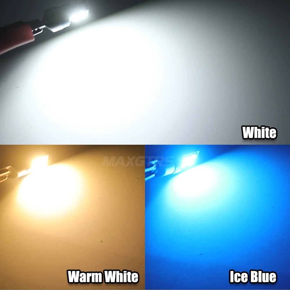2x T10 LED Lamp W5W 168 194 LED Bulb License Plate Light 6000K Super Bright Warm White Ice Blue 3030 Car Interior Reading Lights