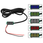 DC4-28V 0.28-inch Mini Two-Line Digital Thermometer Tester LED Display DS18B20 Waterproof Metal Probe -50 ℃~125 ℃