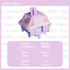 MMD Princess V5 Ultra Switch Linear Tactile 5Pin 38/45/53/48/60g Mechanical Keyboard Switches HIFI Milk Shell SMD Factory lubed