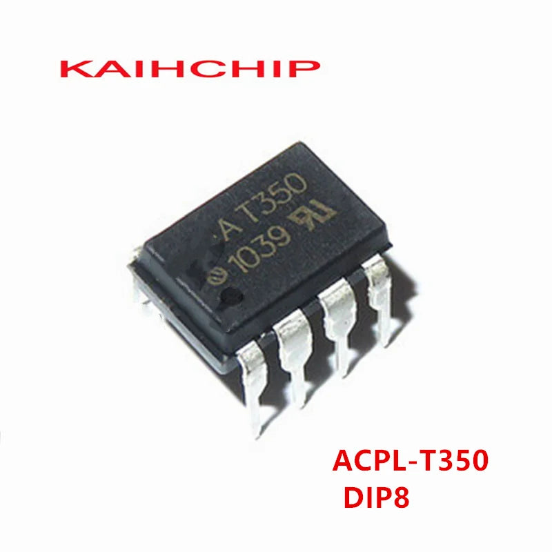 10PCS AT350 ACPL-T350 HCPL-T350 AT350V DIP8 SOP8  Logic Output Optocouplers 2.5A IGBT Gate Drive