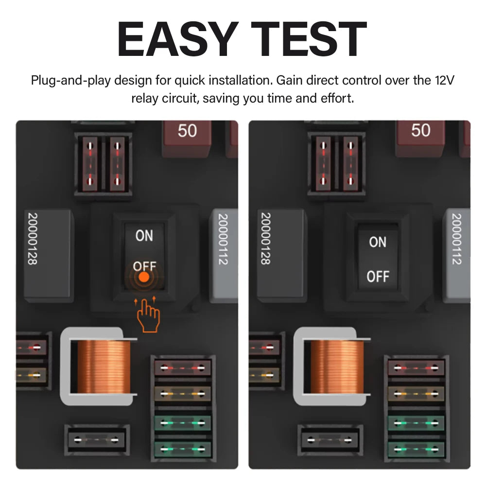 Relay Bypass Switch Kit 9038 Relay Tester Kit Diagnostic Tester Scan Tool & Fuel Pump Relay Bypass Master Kit Replaces 9036 9037