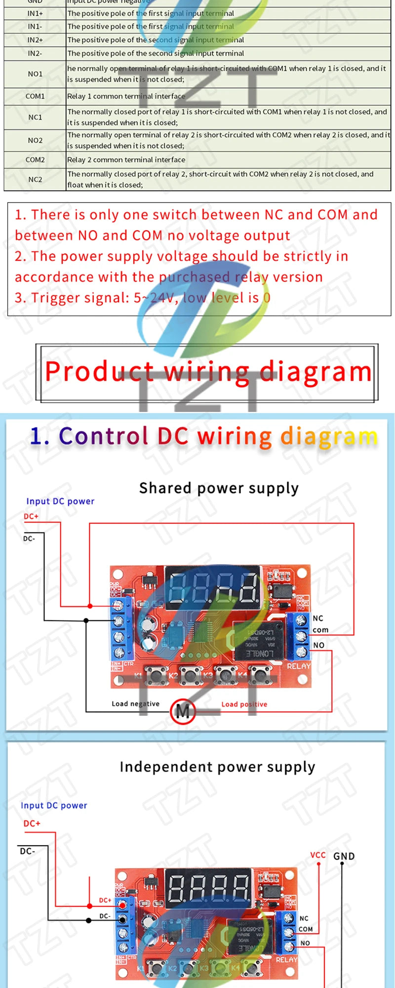 DC 5V 12V 24V 10A Adjustable Time Delay Relay Module 32 Modes LED Digital Timming Trigger Timer Control Switch Pulse Cycle