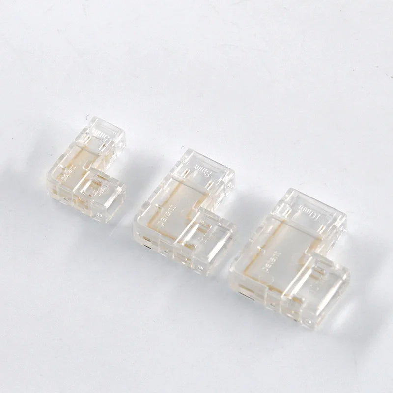 COB Led Strip Connector Light Strip Wire Connectors 2 3 4 Pin L-shaped For 5 8 10mm Width PCB Single Color RGB CCT Strip
