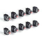5Pcs Circuit Breaker Overload Protector Switch Fuse 10A 12A 15A 18A 20A 25A 30A 3A 4A 5A 8A Resettable 220V with Waterproof Cap
