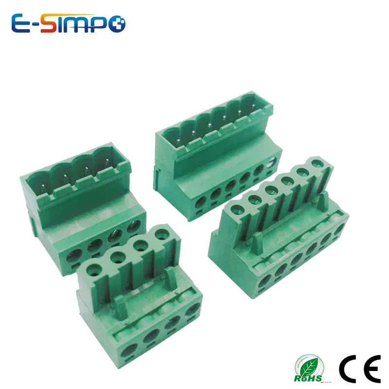 10pcs/sets Female Male Plug Aerial Butt Welding 2EDGRK 15EDGRK-5.08mm 2P-24P Plug-in Solder-free Wire Terminal Block Connector