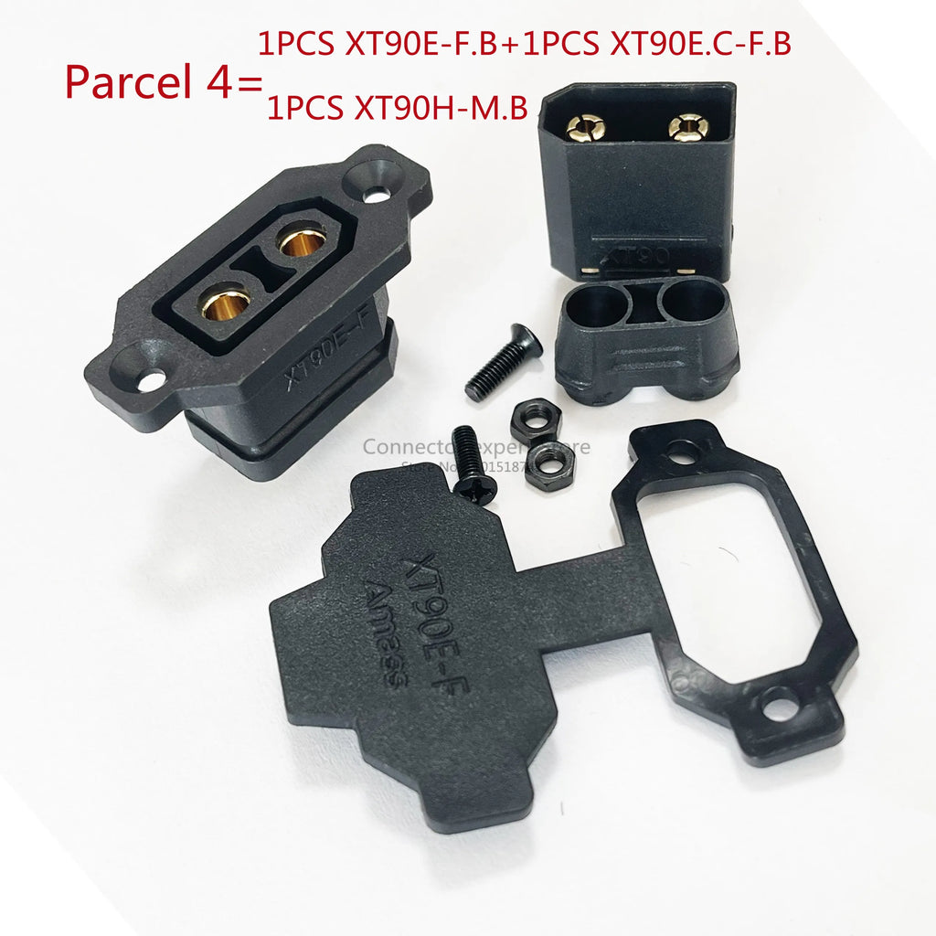 AMASS XT90E-F Lithium Battery Charging Port Plug EV Model Male to Female Connector with Fixed Seat for Electric Vehicles