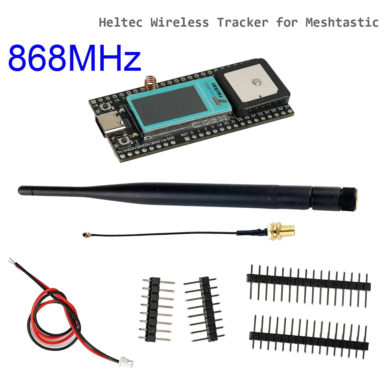Heltec ESP32 LoRa Development Board GPS Tracker SX1262 868/915MHZ Lora Wi-Fi+BT Module GNSS Receiver for Arduino Meshtastic IoT