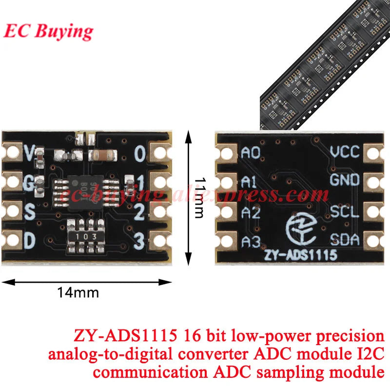 16 Bit I2C IIC ADS1115 ADS1015 ADS1118 Converter Module PCA9306 ADC Board For Arduino RPi Level Translation Amplifier Chip
