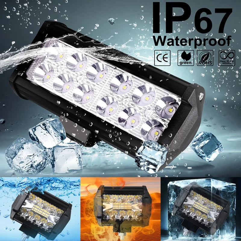 Car Work Light LED Offroad 4x4 Spotlights Fog Lamp Diode Headlight SUV ATV Tractor Boat Trucks Excavator Light Bar 12V 24V