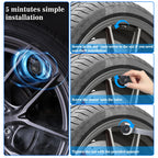 TPMS Tire Pressure Monitoring System Car Safety Alarm System Wireless Solar&USB Powered 4 Sensors with Color Digital Display