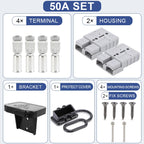 2pcs 50A 120A 175A Battery Charging Connector Kit 600V Quick Plug Car Battery Power Connectors Forklift Wire Cable Connectors
