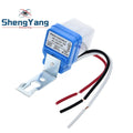TZT 1PCS  Automatic Auto On Off Photocell Street Light Switch DC AC 220V 50-60Hz 10A Photo Control Photoswitch Sensor Switch