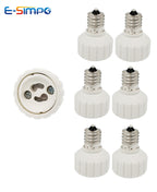 2pcs E17 to GU10, E27 E26-GU10 Porcelain Edison Screw to LED Spotlight Socket Ceramic Lamp Base Converter Extender Adapter
