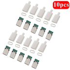 5pcs 10Pcs TYPE C USB 3.1 24 Pin Male Plug Welding Connector Adapter with Housing  Charging Plugs Data Cable Accessories Repair