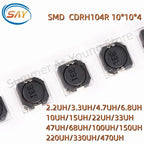 CDRH104R Power Inductor 100PCS Shielding 2.2/4.7/6.8/10/15/22/47/68UH SMD Inductance CD104 100/150/220/330/470UH 10*10*4