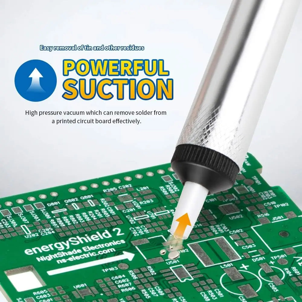 Toolour Solder Sucker Desoldering Vacuum Pump Solder Removal Tool Soldering Iron Auxiliary Tool Welding Accessories