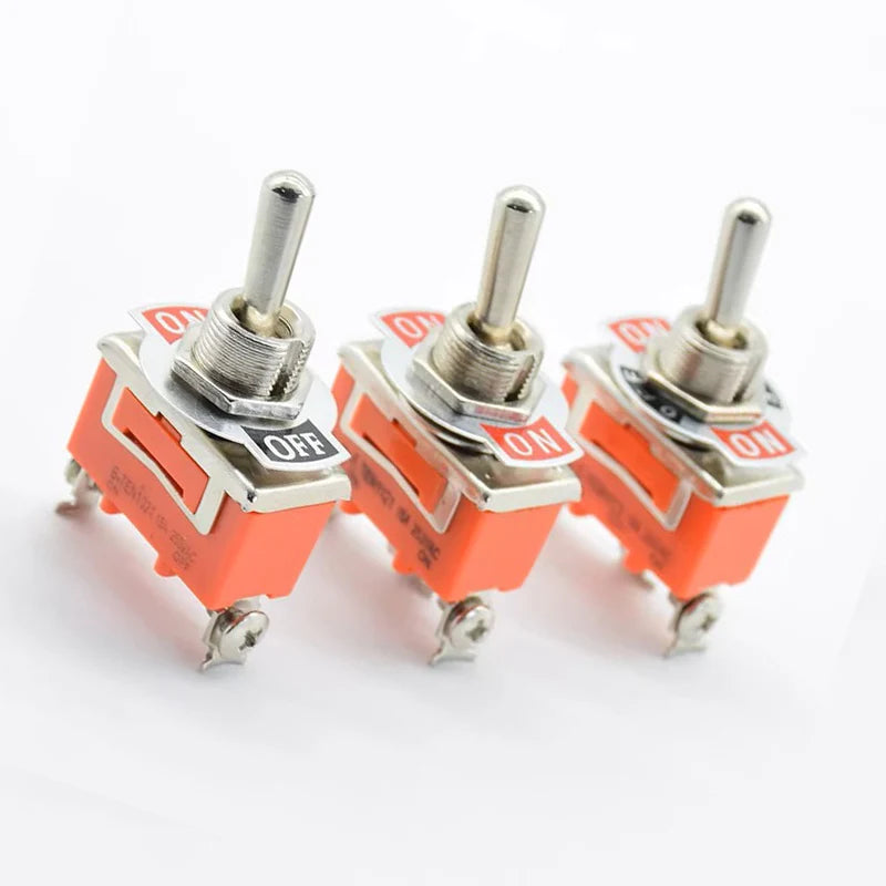 1PC  Car Metal SPDT SPST P0.05 15A 250V Terminal Stainless Steel Waterproof  12V Heavy Duty ON OFF ON ON Toggle Flick Switch