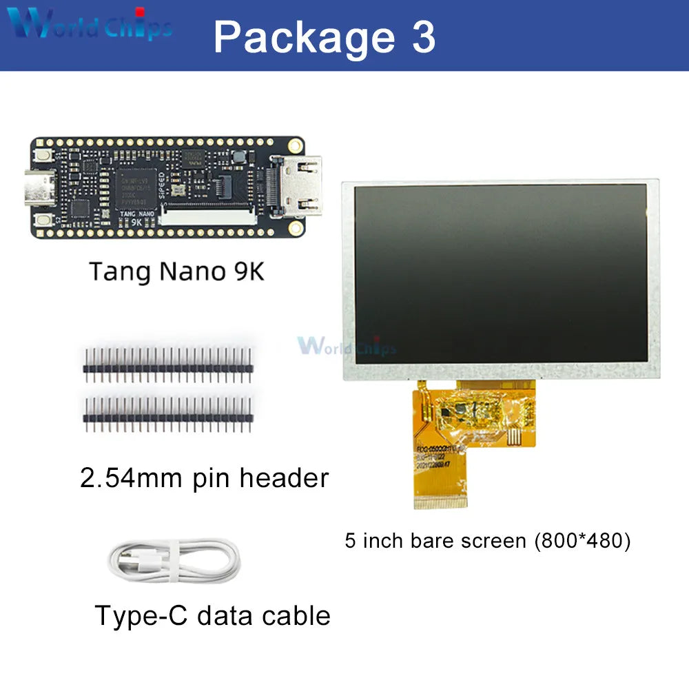 Tang Nano 9K Gaoyun FPGA GoAI Development Board GW1NR-9 RISC-V RV HDMI 40P RGB Interface with 1.14/4.3/5/7 Inch SPI Bare Screen
