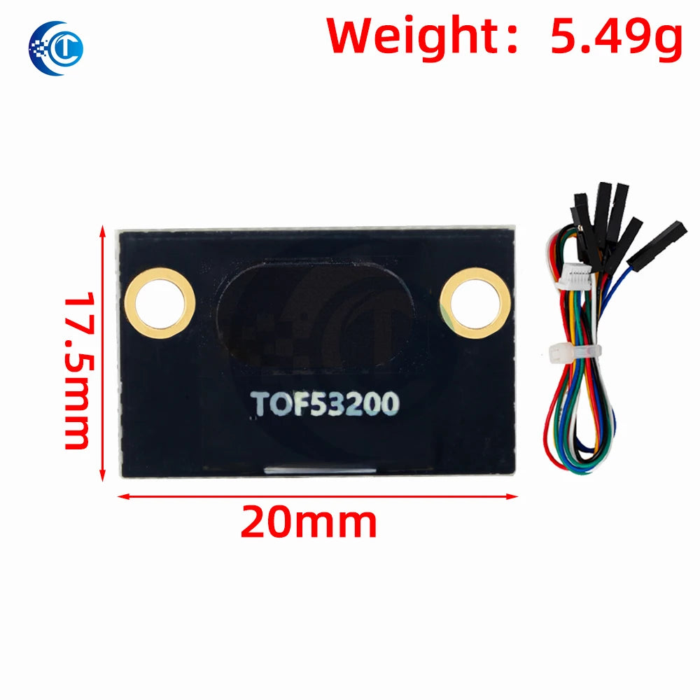 TOF53200/TOF53400 2M/4M ToF Distance Sensor - VL53L1X/VL53L0X 3V-5V for Arduino Projects