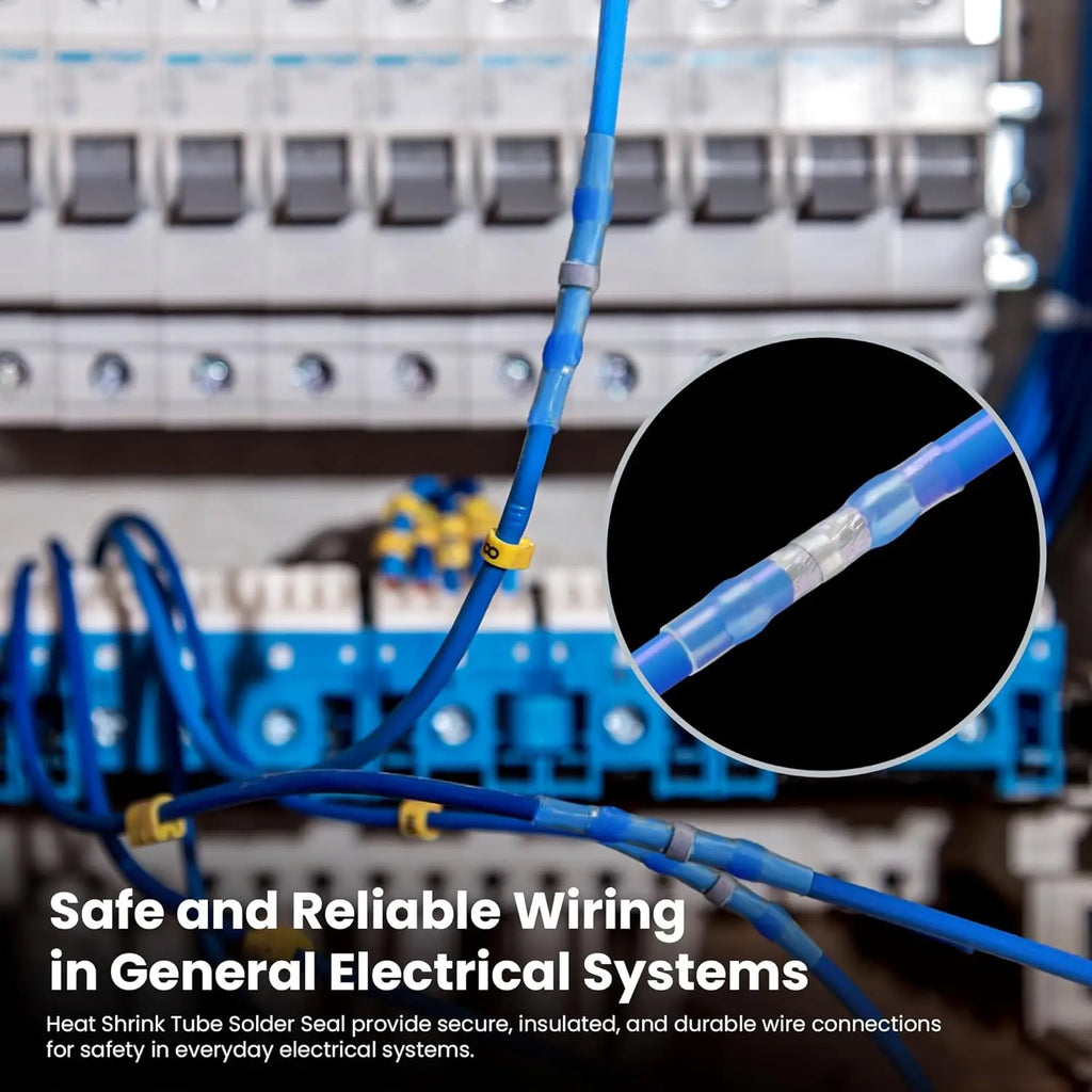 50/100/120/150/200/250PCS Solder Seal Wire Connectors Heat Shrink Butt Connectors, Waterproof Insulated Electrical Wire Terminal