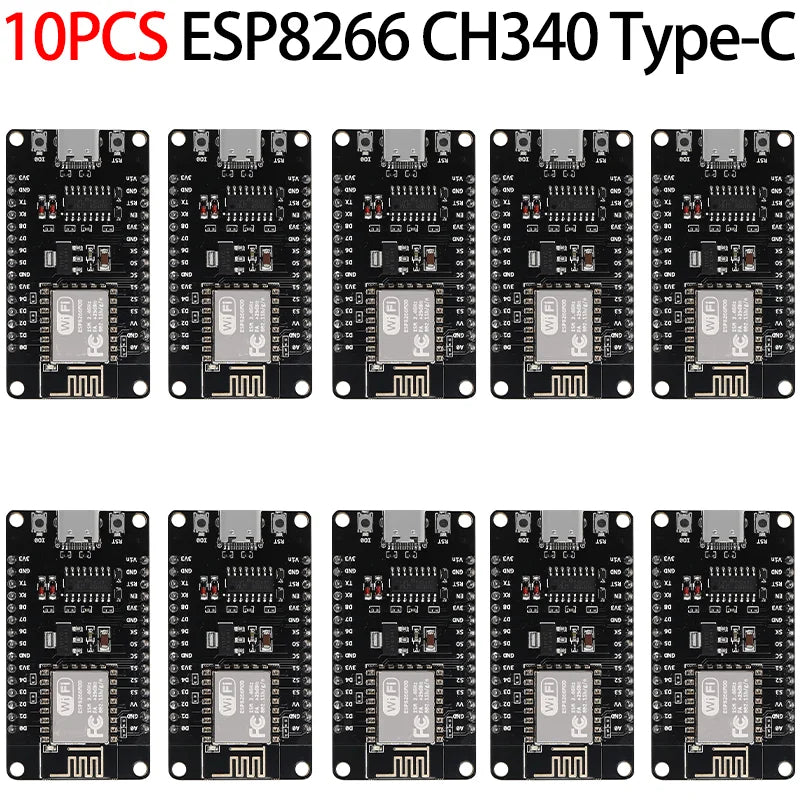 ESP8266 NodeMCU LUA CH340 ESP-12E WiFi Internet Development Board 4M Flash Serial Wireless Module for Arduino Type-c usb